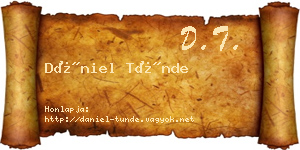 Dániel Tünde névjegykártya